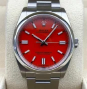 rolex oyster perpetual 126000 red dial